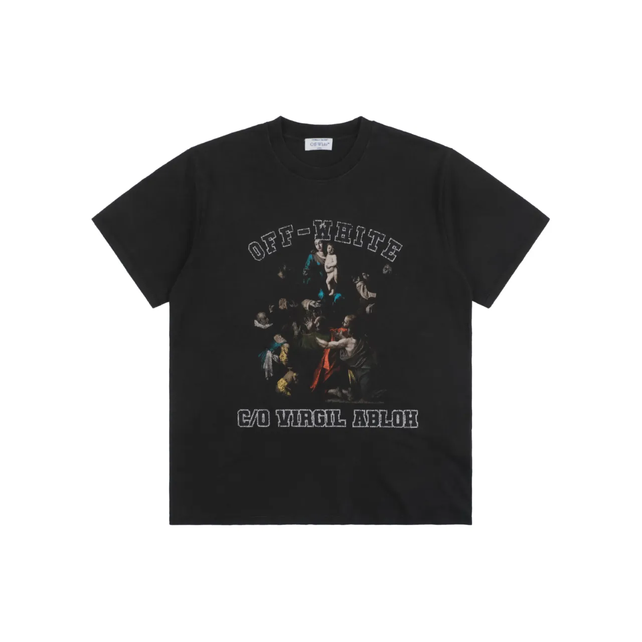 Off-White Washed Madonna Print T-Shirt