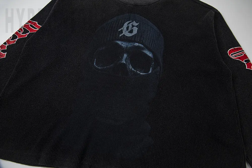 Printed graphic on the front of the clothes
