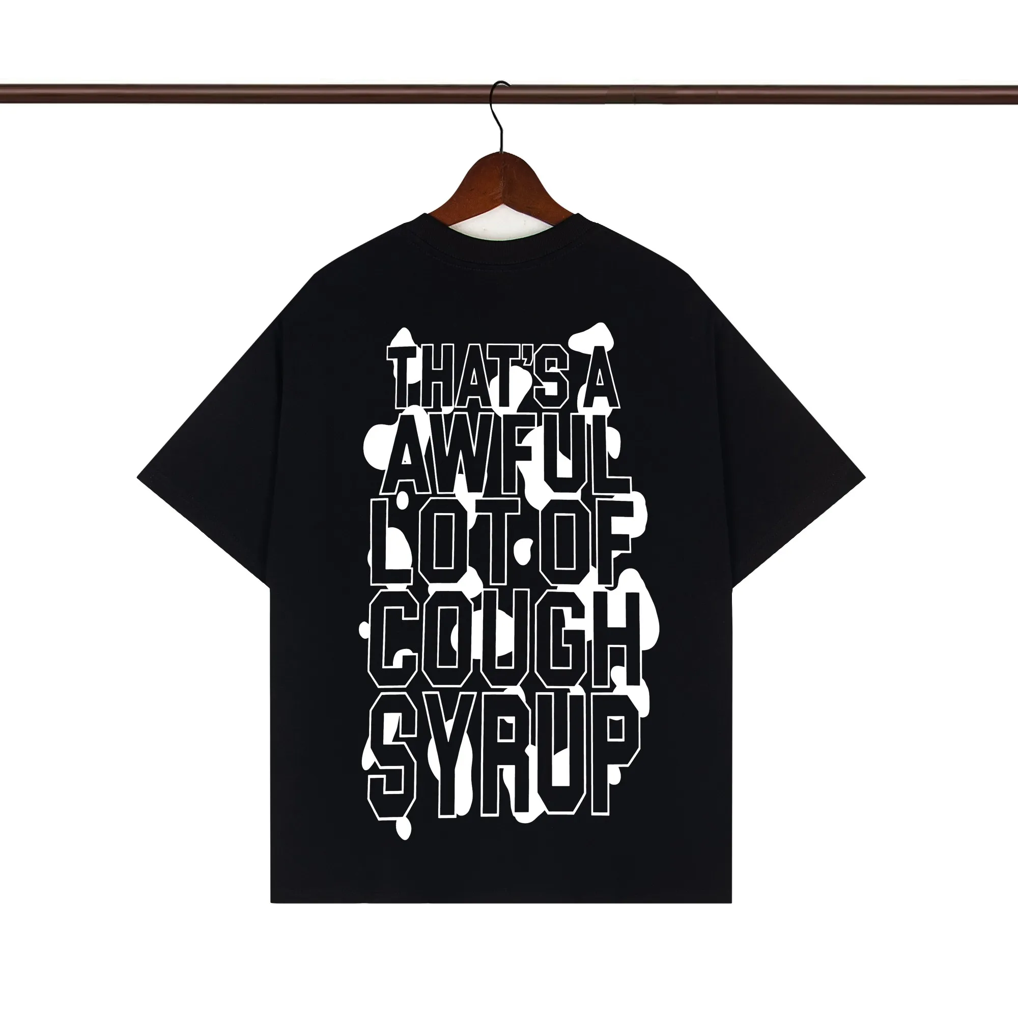 Back of That’s A Awful Lot Of Cough Syrup Cow Print Holstein Graphic T-Shirt