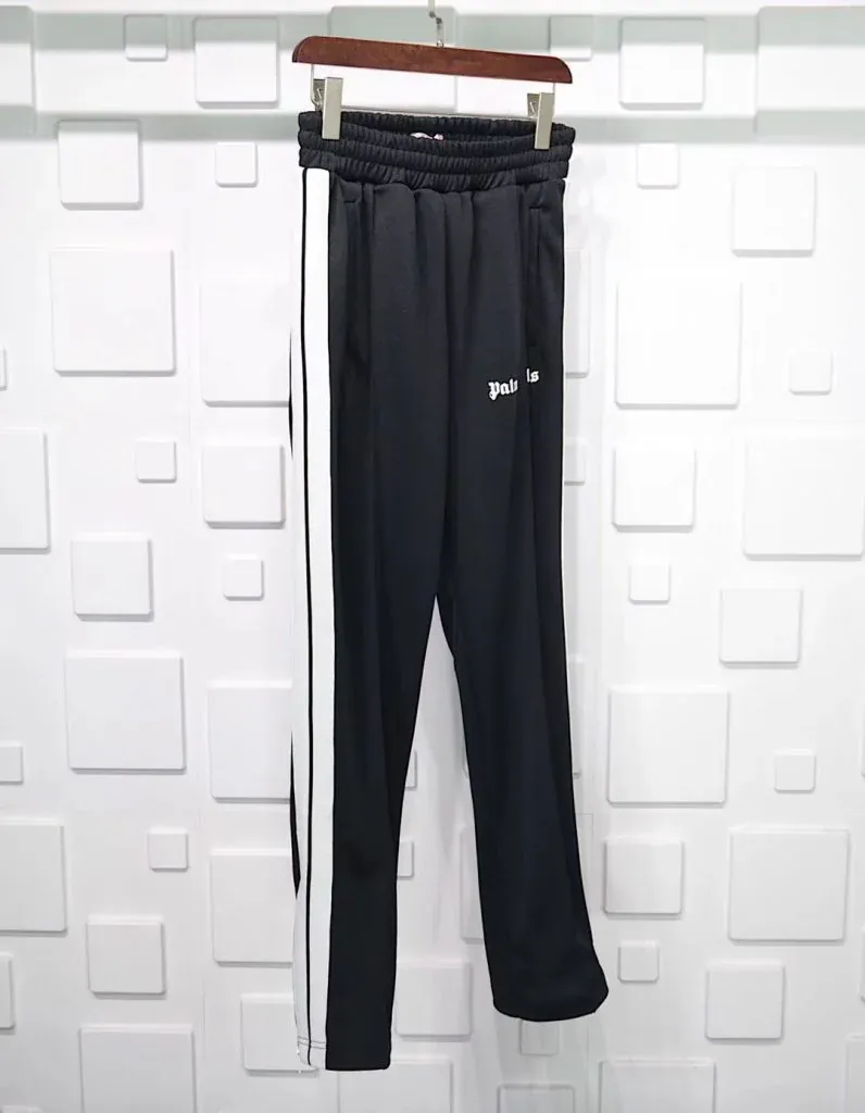 PALM ANGELS CHENILLE TRACK PANTS-BLACK