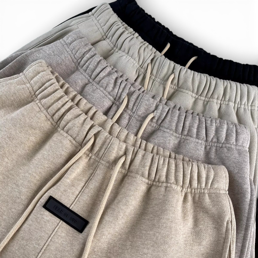 Gray fabric with embossed text