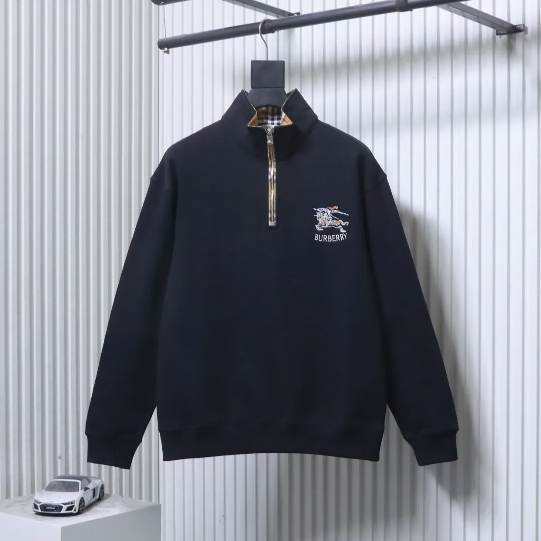 BBR Equestrian Knight Check Half-Zip Sweatshirt