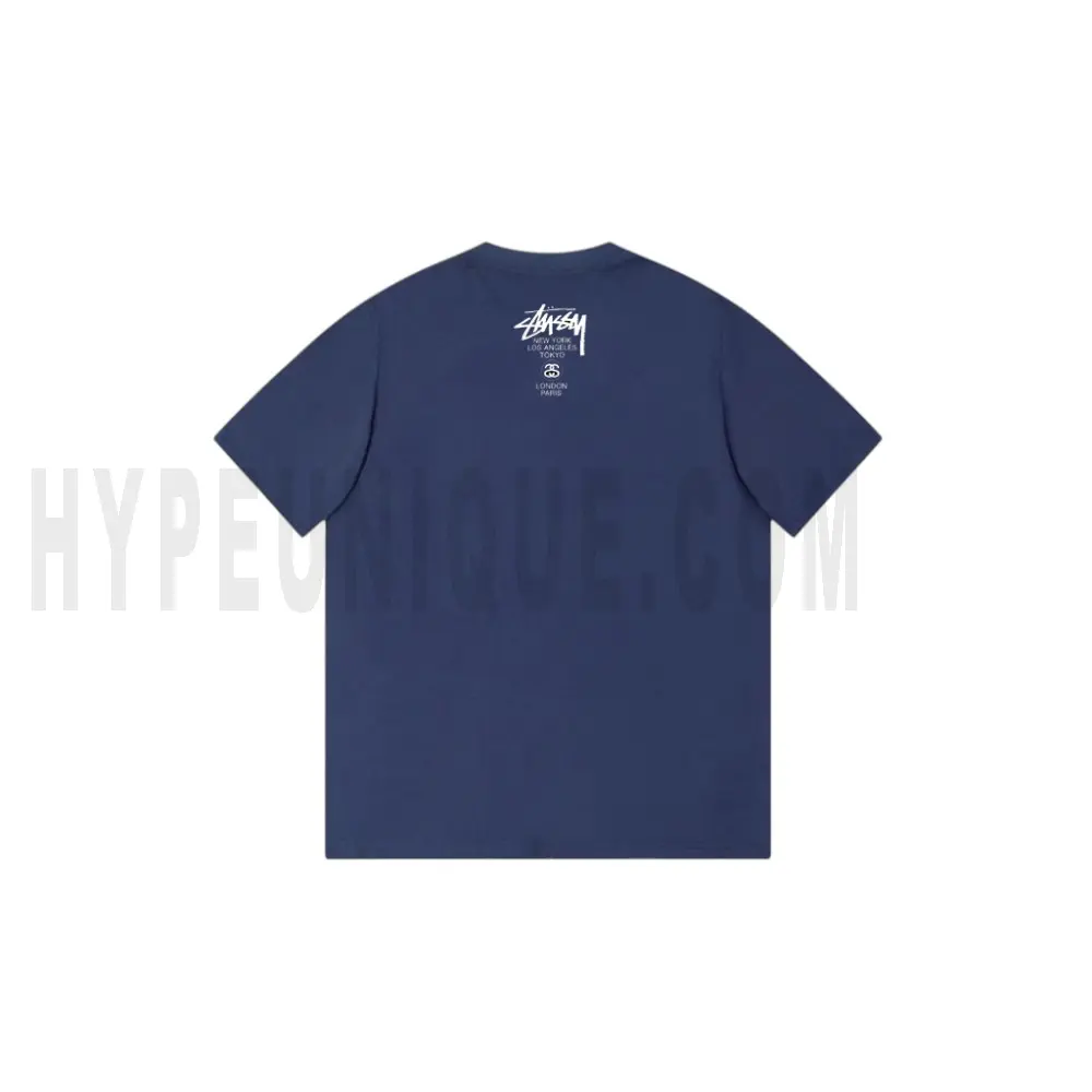 The back of the blue clothes
