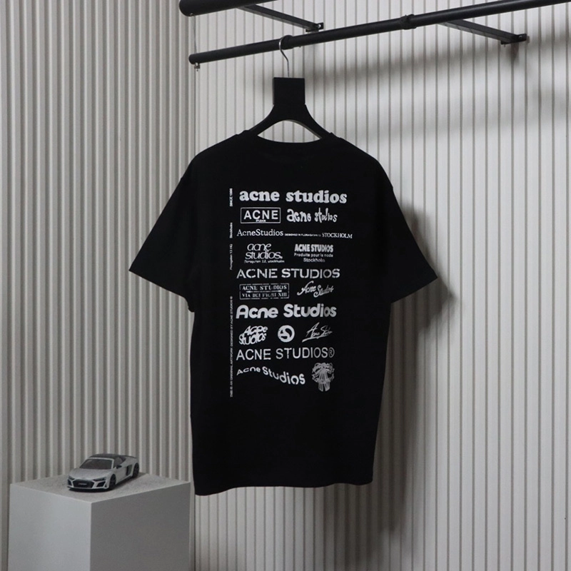 Acne Multi-Label Full-Print Logo T-Shirt