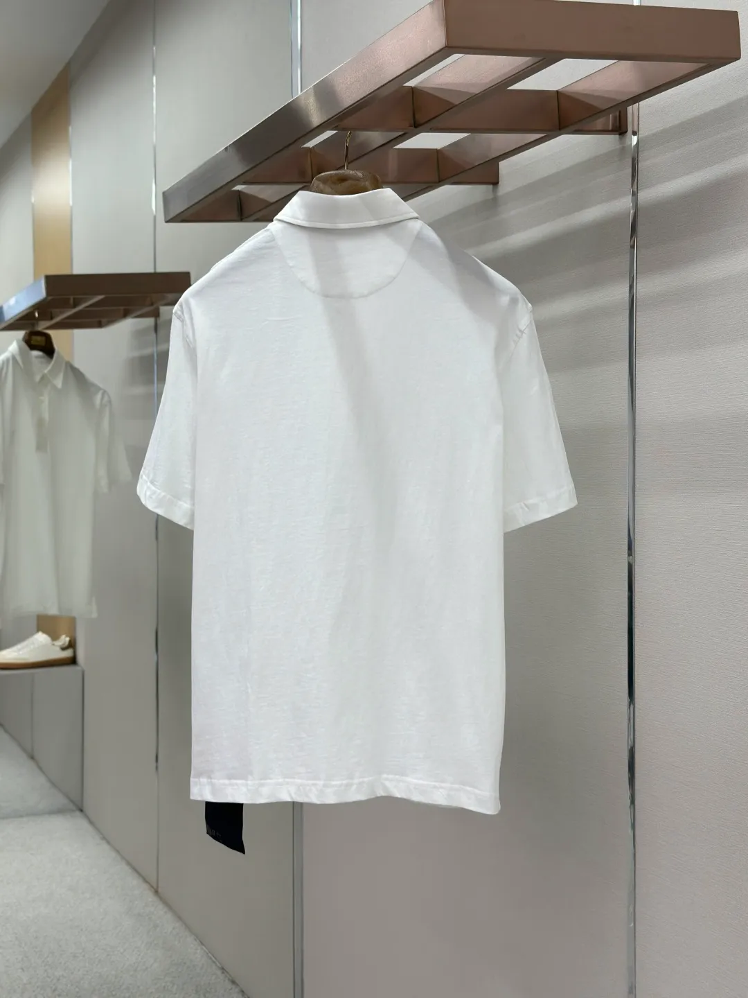 Back Triangle Logo Cotton Polo T-Shirt