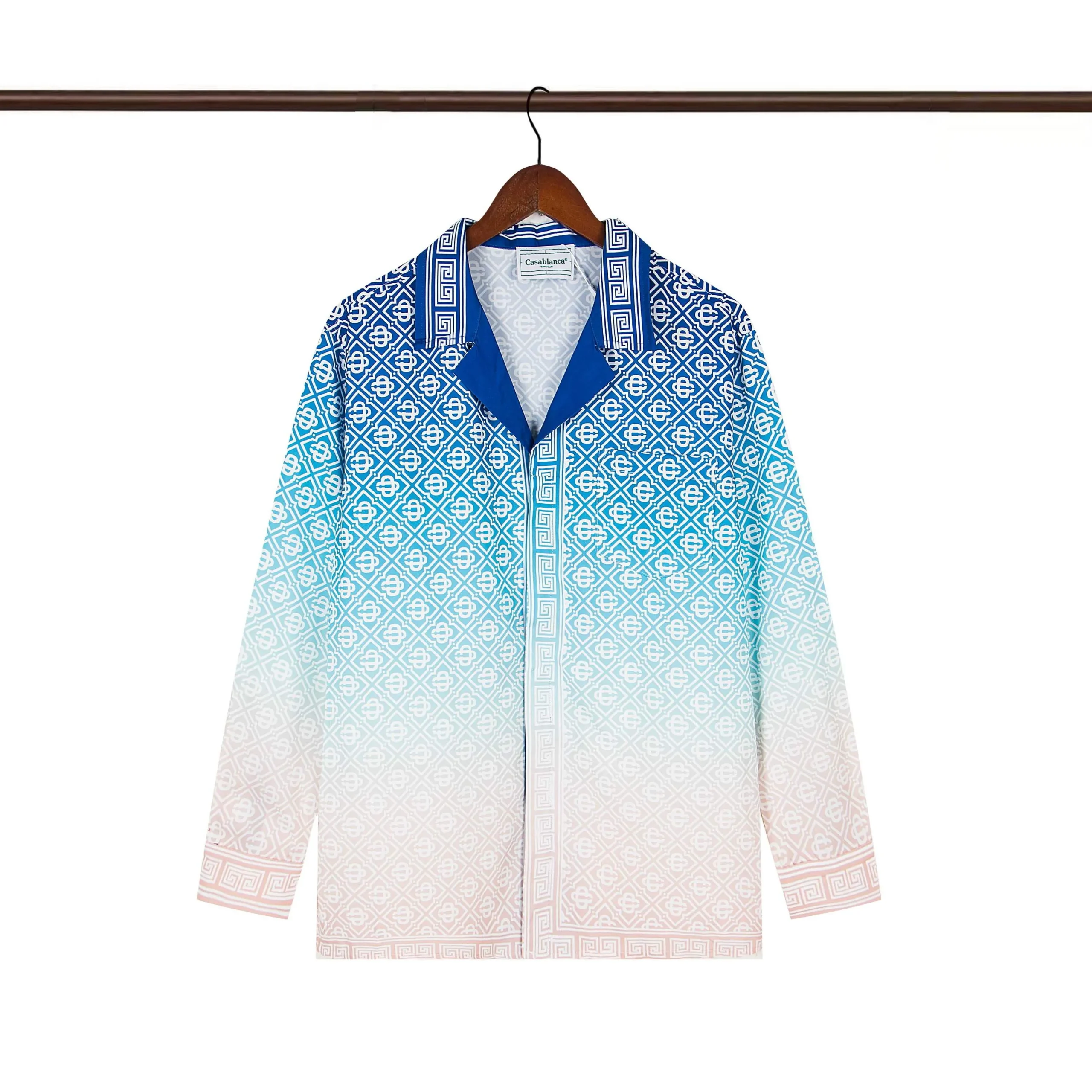 C-Blanca Monogram Gradient Silk Shirt