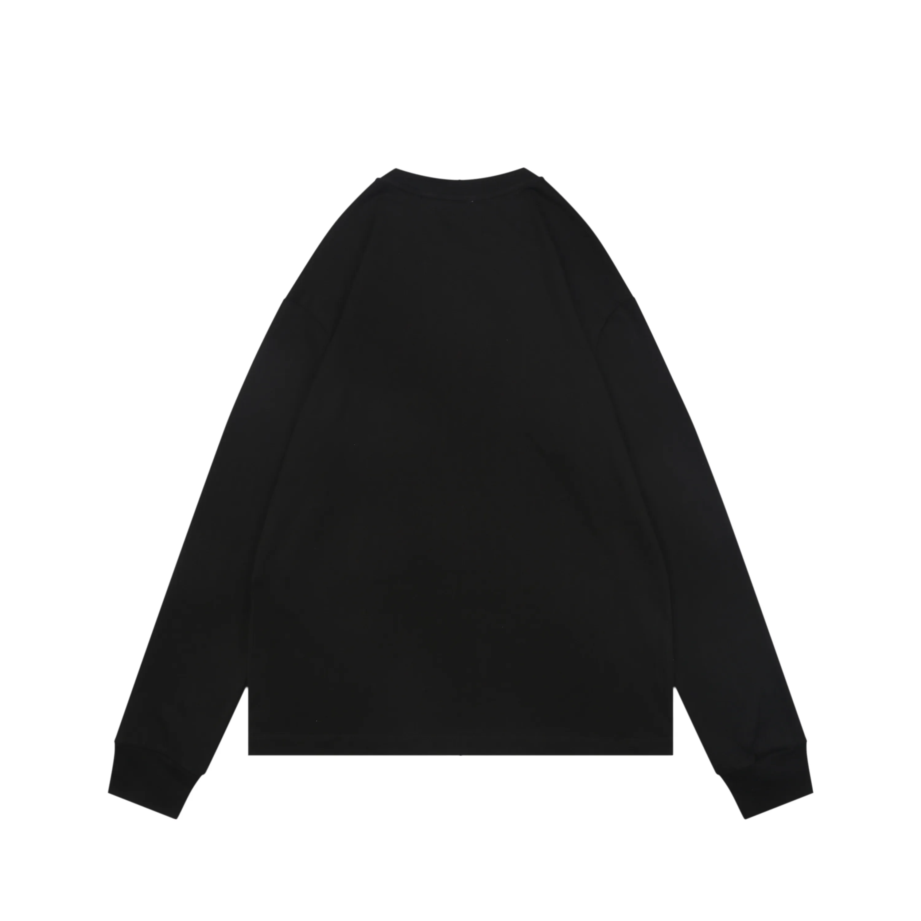 Back View Mcler Wool Felt Logo Long Sleeve Shirt