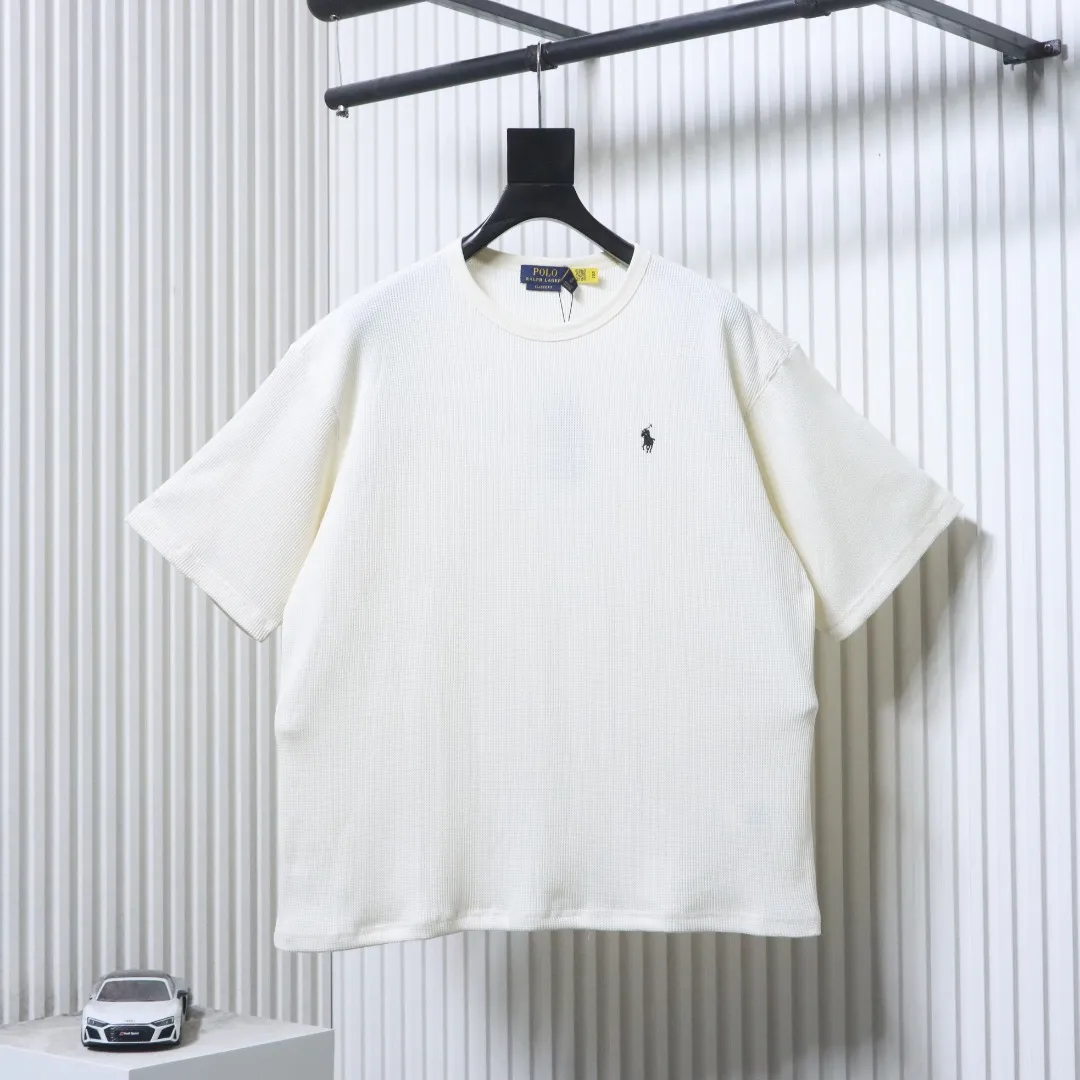 RL Waffle Knit Embroidered Logo T-Shirt