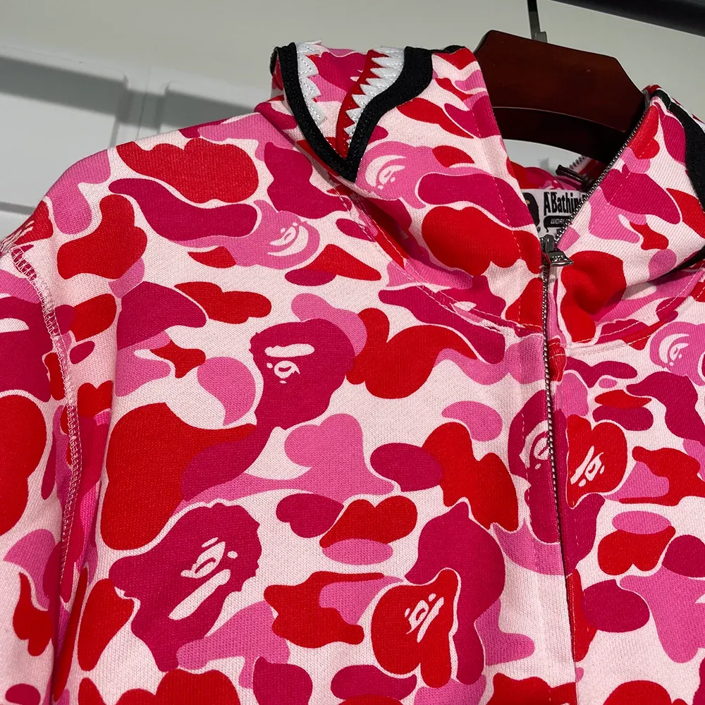BAPE ABC Shark Full Zip Hoodie Pink/Blue