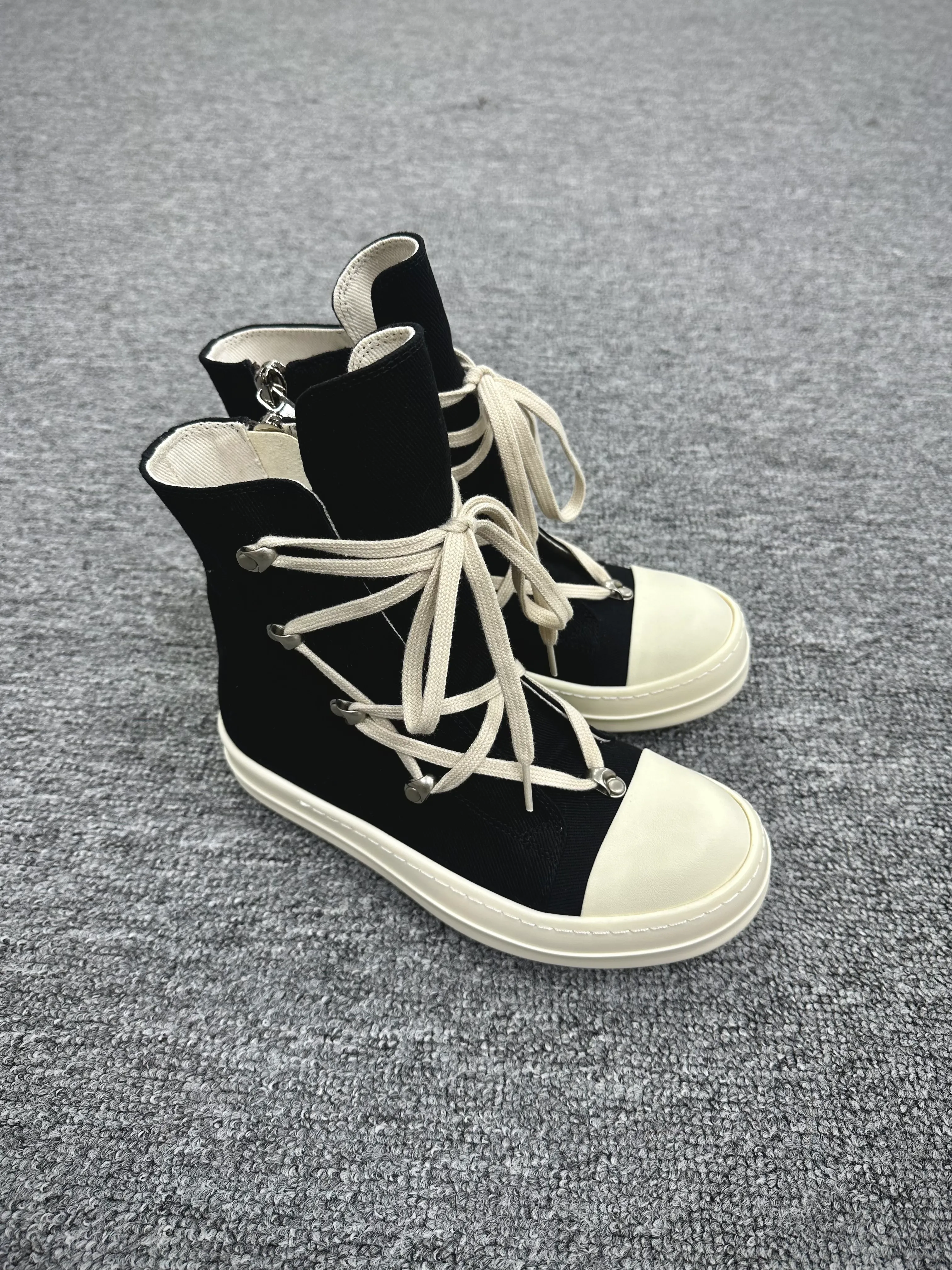 R 0wens DRKSHDW Porterville Hexa High “Black/Milk” Sneakers