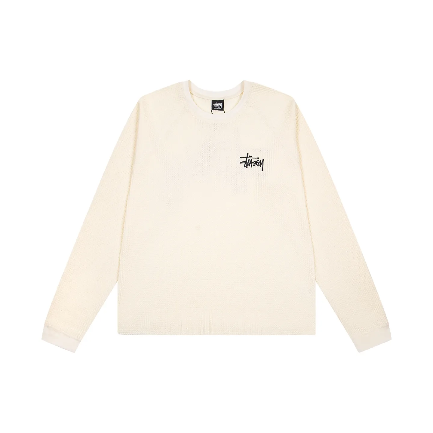 Stussy Fall Logo Waffle Knit Raglan Long-Sleeve Shirt