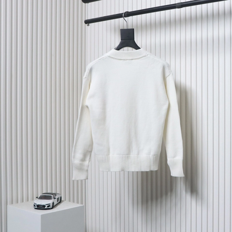 Ami Heart Embroidered Cardigan Sweater