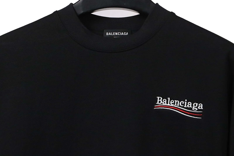Balenciaga Classic Black White Letter Logo Print T-shirt