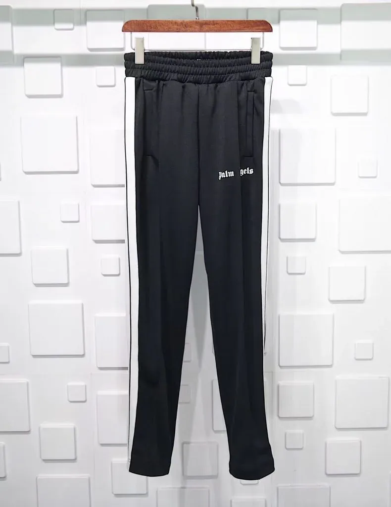 PALM ANGELS CHENILLE TRACK PANTS-BLACK