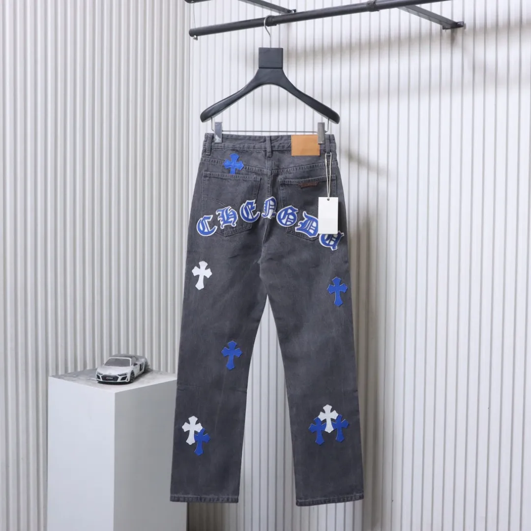 Back CH Sanskrit Cross Patch Washed Jeans