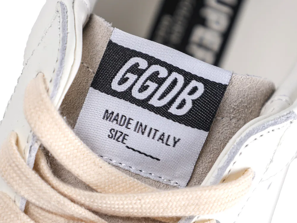 GGDB Made in Italy logo patch on sneaker tongue