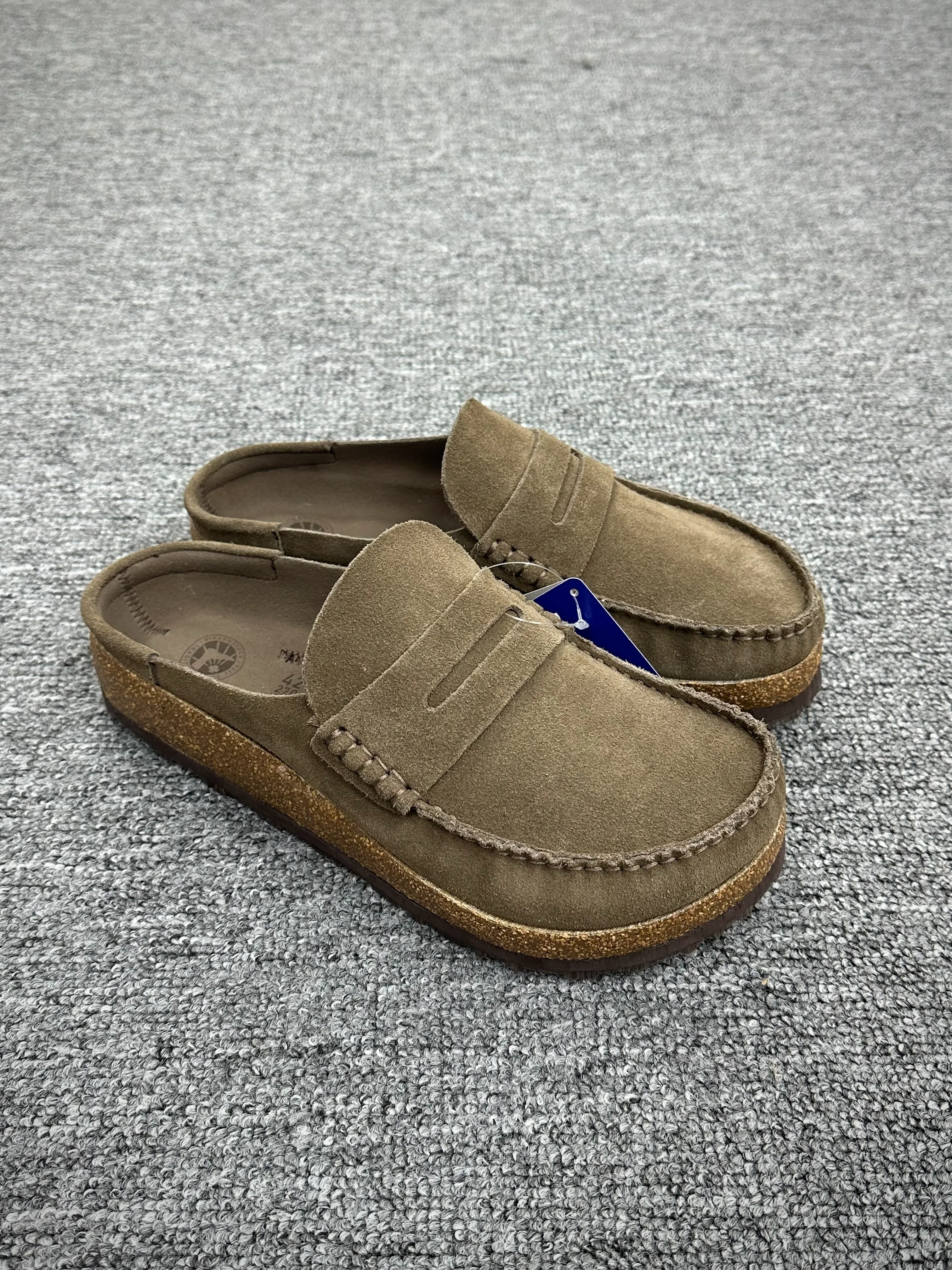 BK Naples Wrapped “Taupe” Suede Loafer Clogs