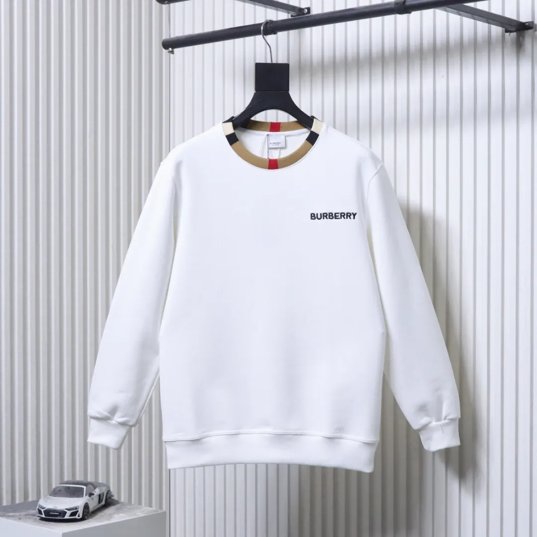 BBR Micro-Logo Check Patchwork Cotton Crew Neck Sweatshirt