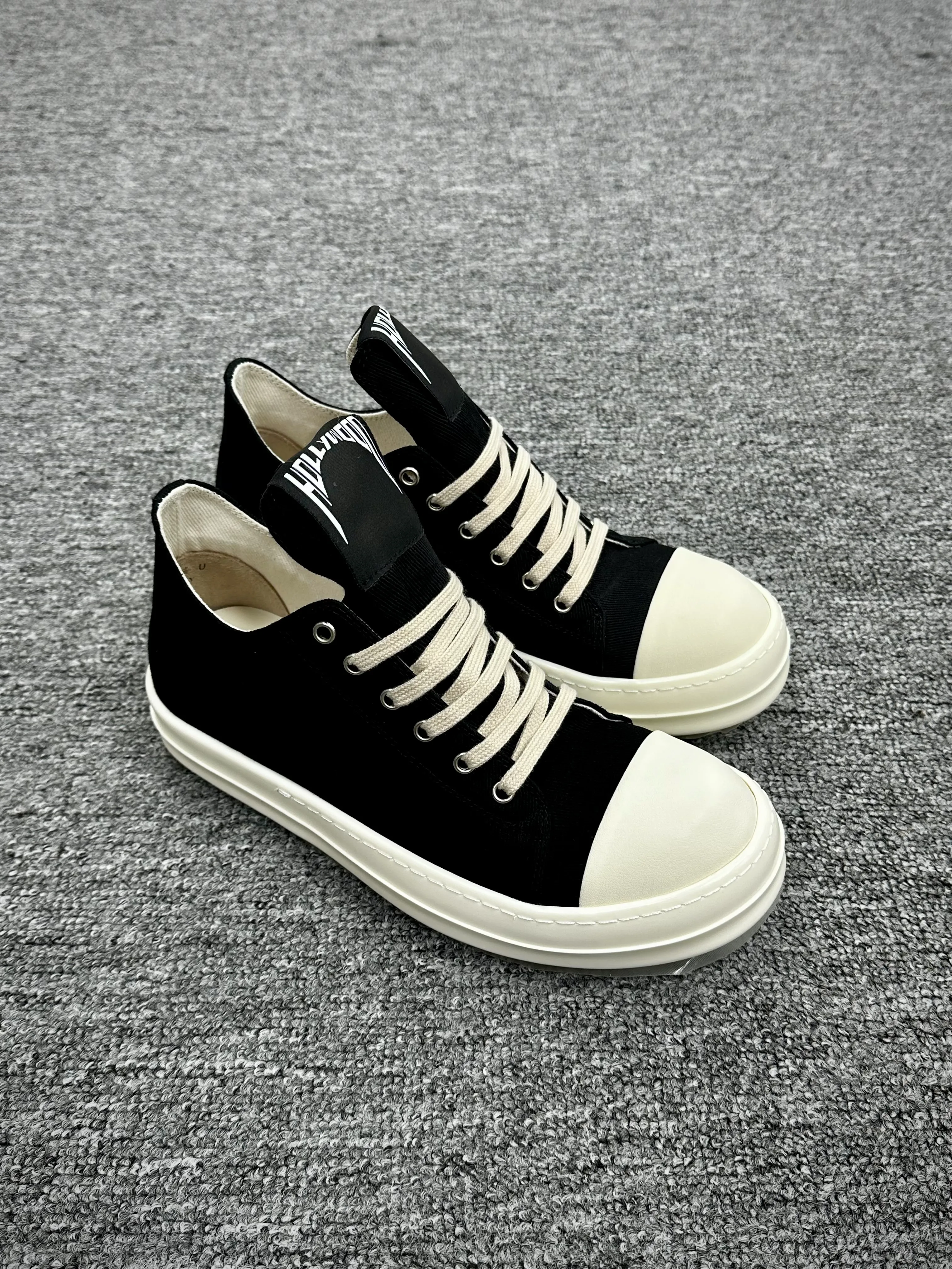 R 0wens DRKSHDW Hollywood Slip-On Low “Black/Milk” Sneakers