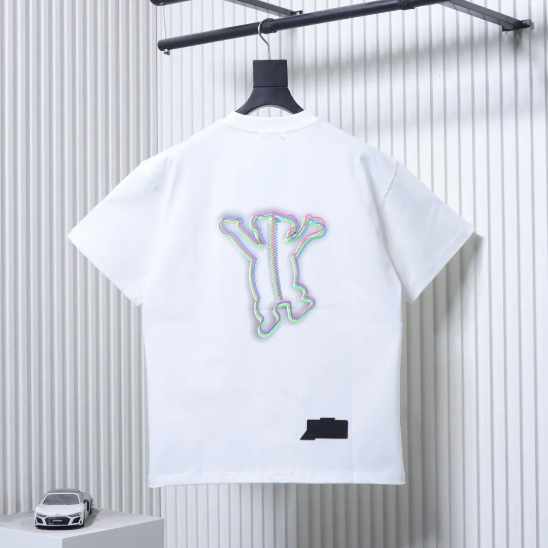 Back of Well Done Phantom Bear Print T-Shirt Color White