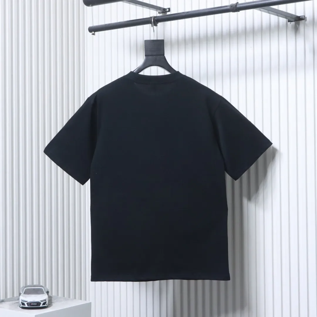 Back of Minimalist FF 3D Embroidered T-Shirt Color Black