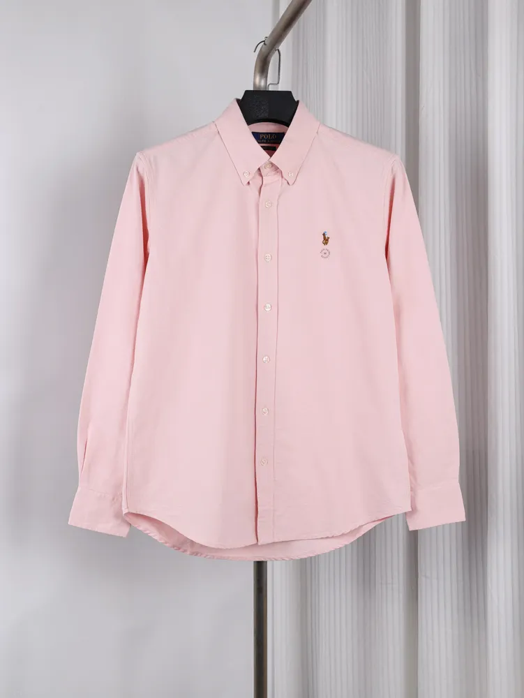 RL Pony Oxford Cotton Button Down Long Sleeve Shirt