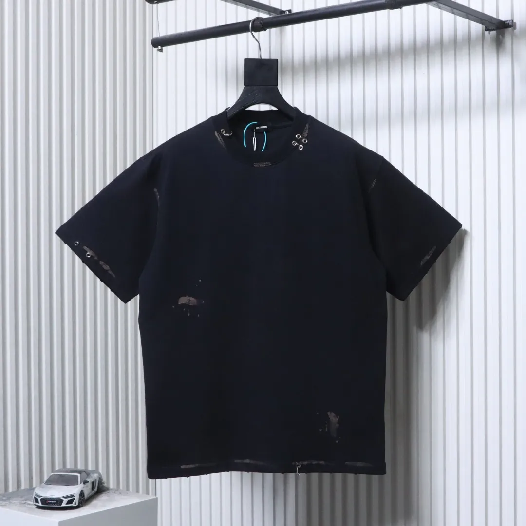 Well Done Punk Rock Metal Eyelet Distressed T-Shirt