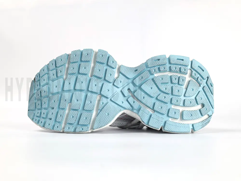 the blue outsole