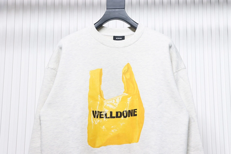 WE11 DONE Shopping Bag Print Sweatshirt