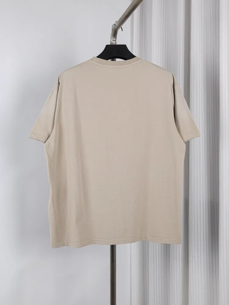 Back of Acne Flocked Logo Distressed T-Shirt