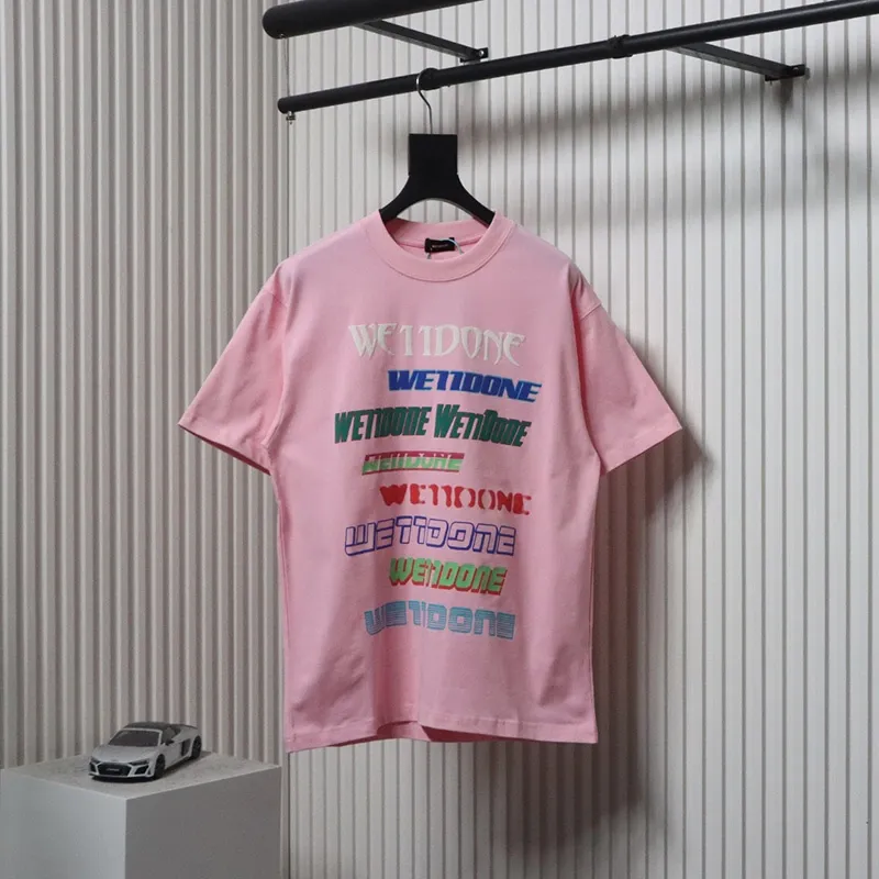 WE11 DONE Luminous Bullet Screen Letter Print T-Shirt