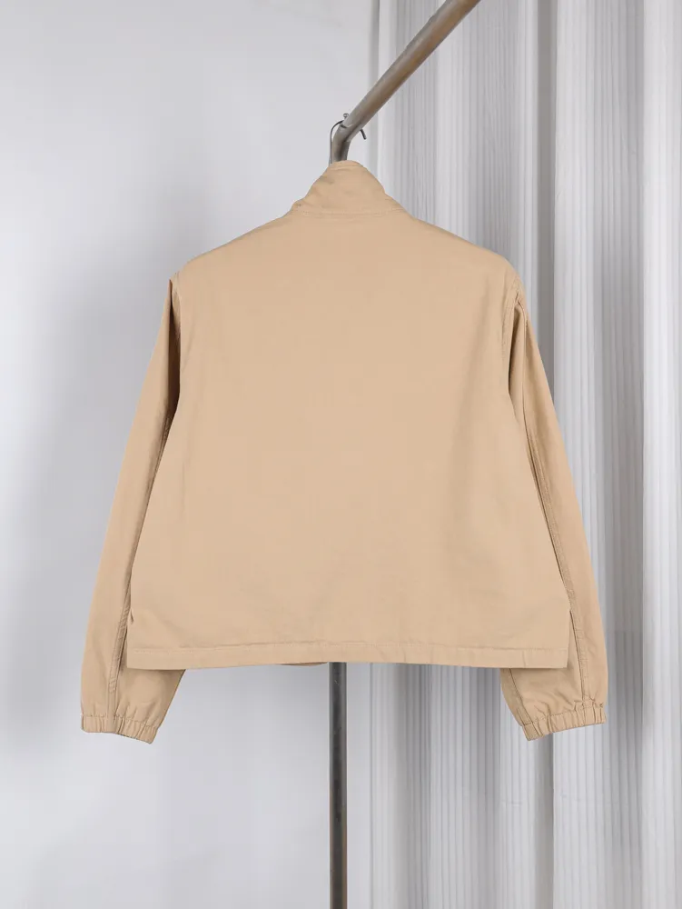 RL Cropped Cotton Zip Jacket
