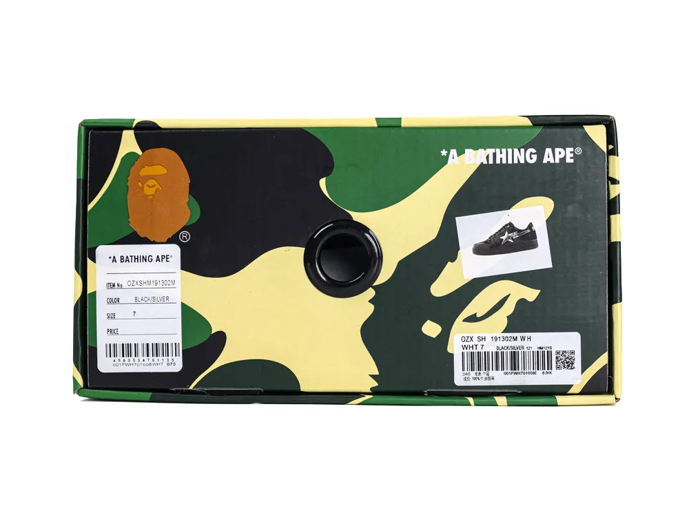 A Bathing Ape x Solebox Bape Sta Tokyo Lights Patent Black Shoe Box