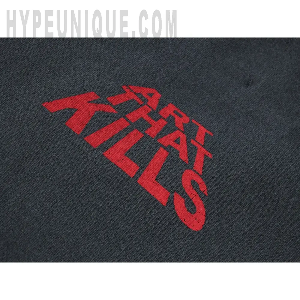Printed graphic on the back of the garment