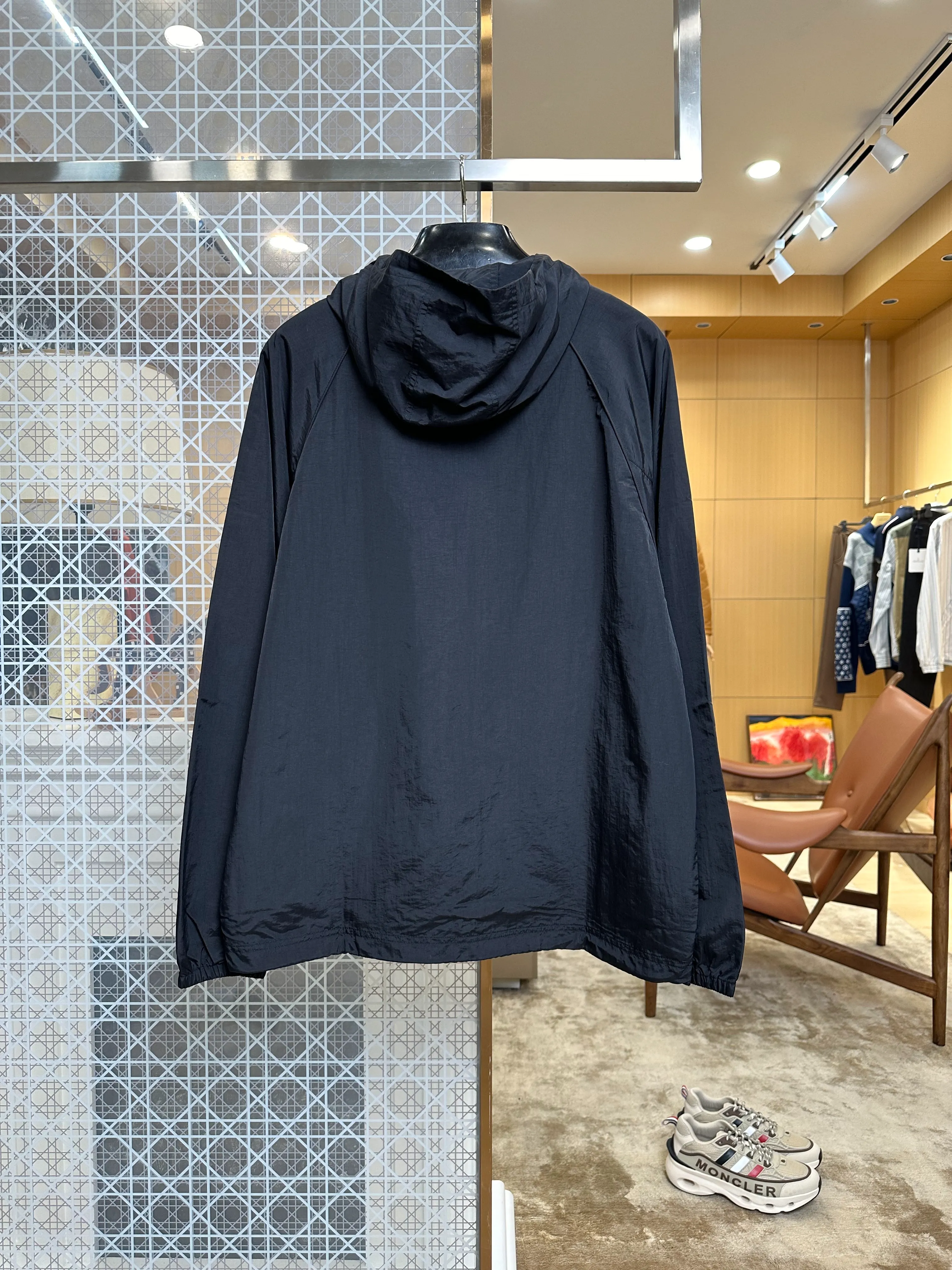 Back View BLCG G Logo Hooded Windbreaker Jacket