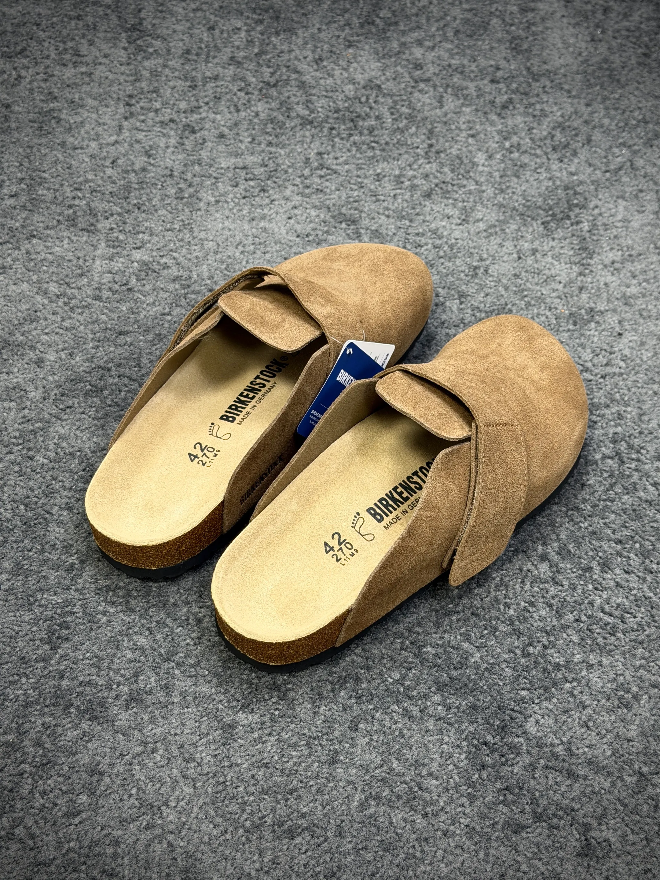 BK Loma “Khaki” Suede Velcro Clogs