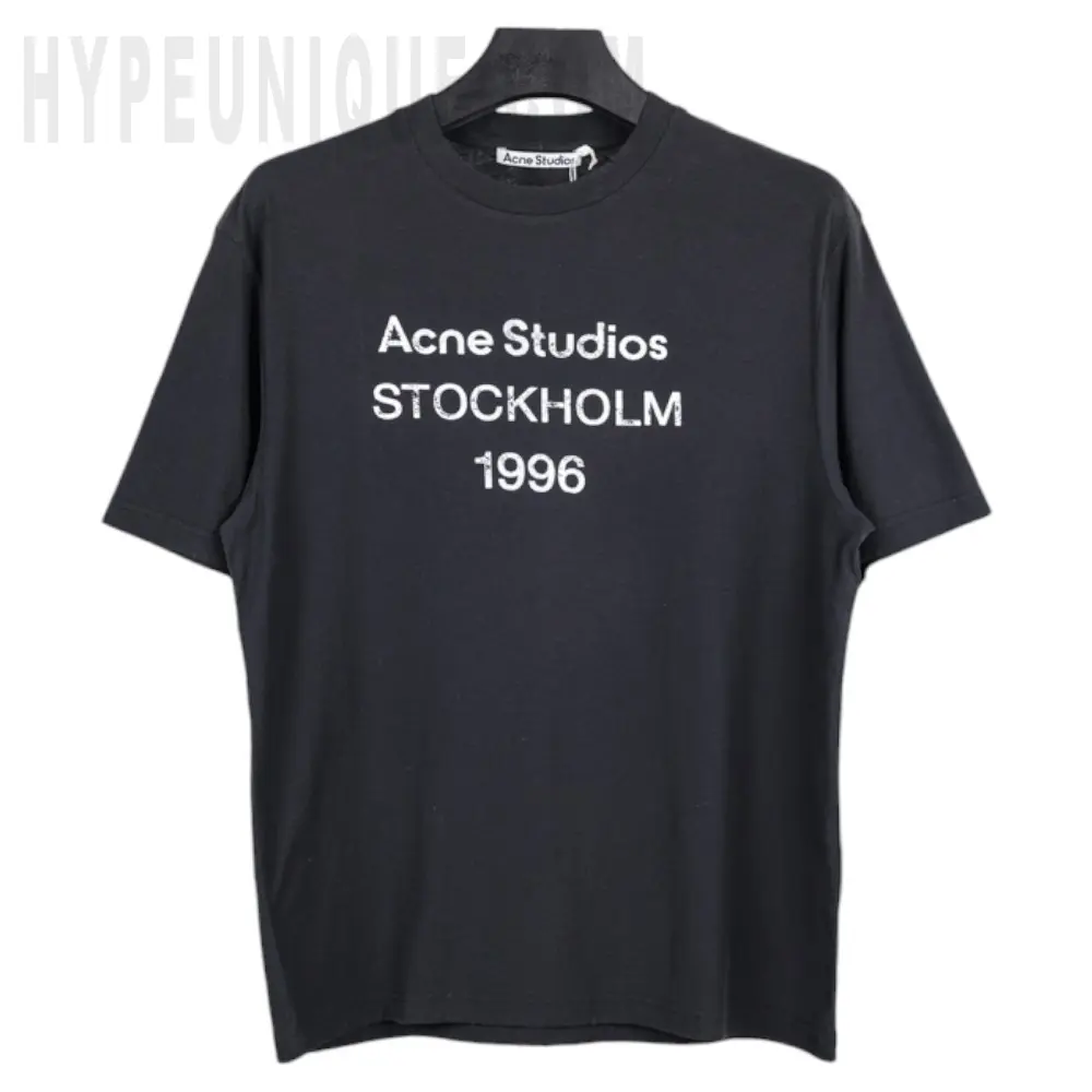 Acne Logo Logo T-Shirt ‘Faded Black’