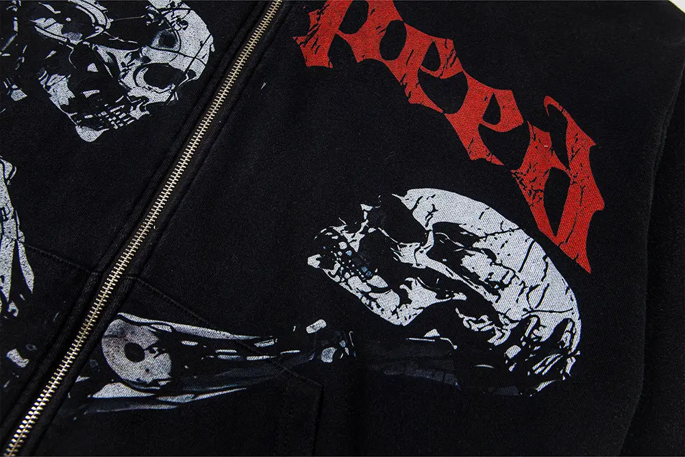Printed graphic on the front of the clothes