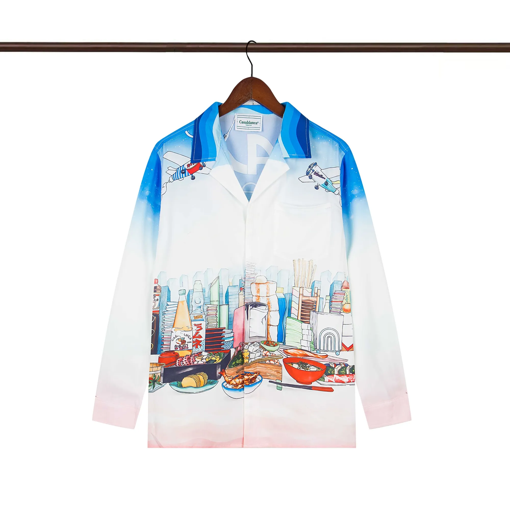 C-Blanca Casa Cafe Japanese Cuisine Silk Shirt