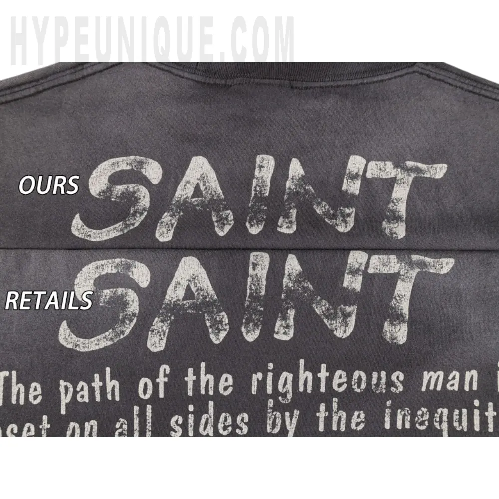 Printed graphic on the back of the garment