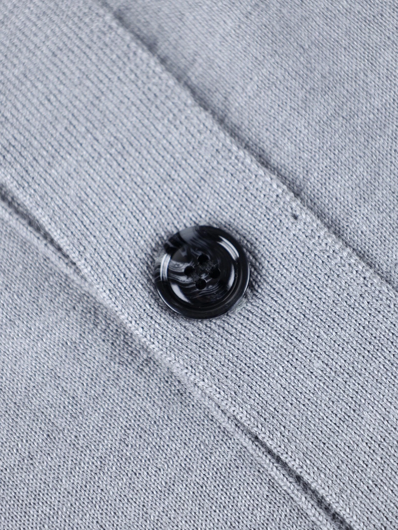 Ami Heart Embroidered Basic Polo Sweater