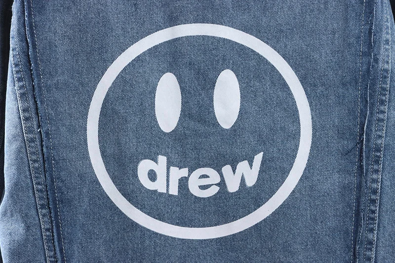 Drew Smiley Distressed Denim Jacket