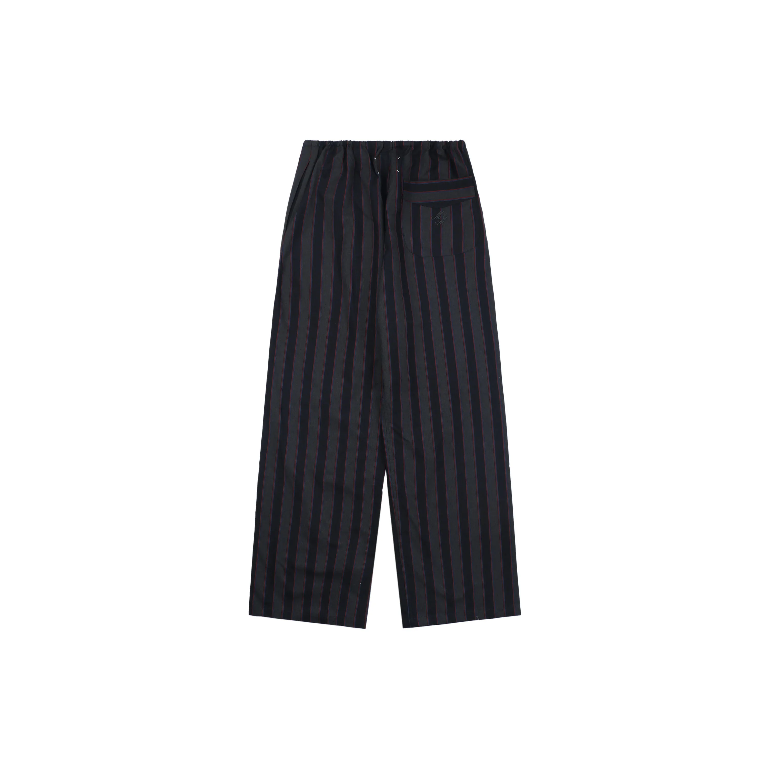 Back of MM Vertical Stripe Relaxed Trousers
