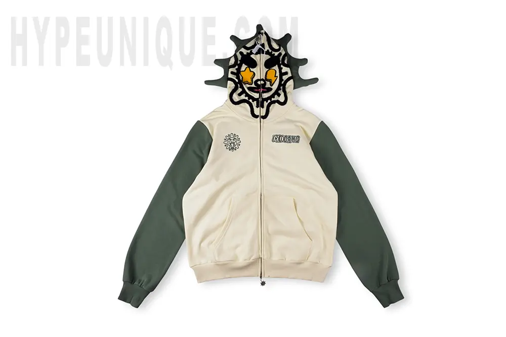Glomerica Full Zip Hoodie (Cream/Sage)
