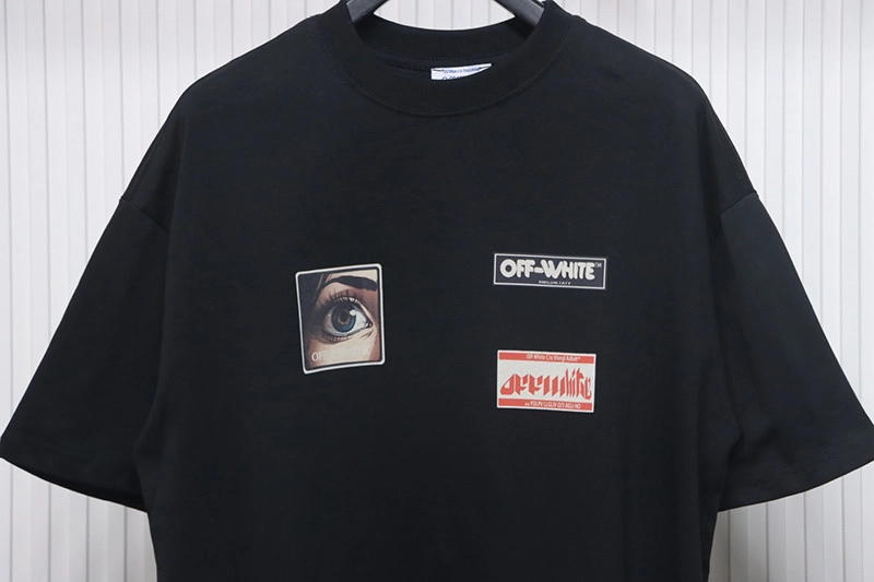 Off-White Eyes and Letters Logo Printed T-Shirt