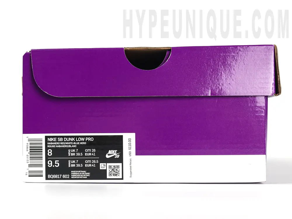 the purple shoe box