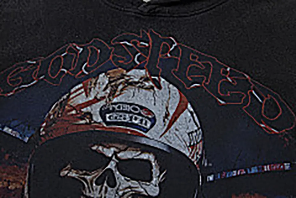 Printed graphic on the front of the clothes