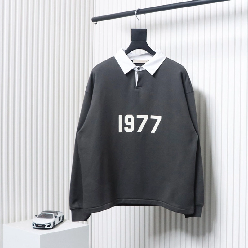 Fear Of God 1977 Flocked Polo Collar Sweatshirt