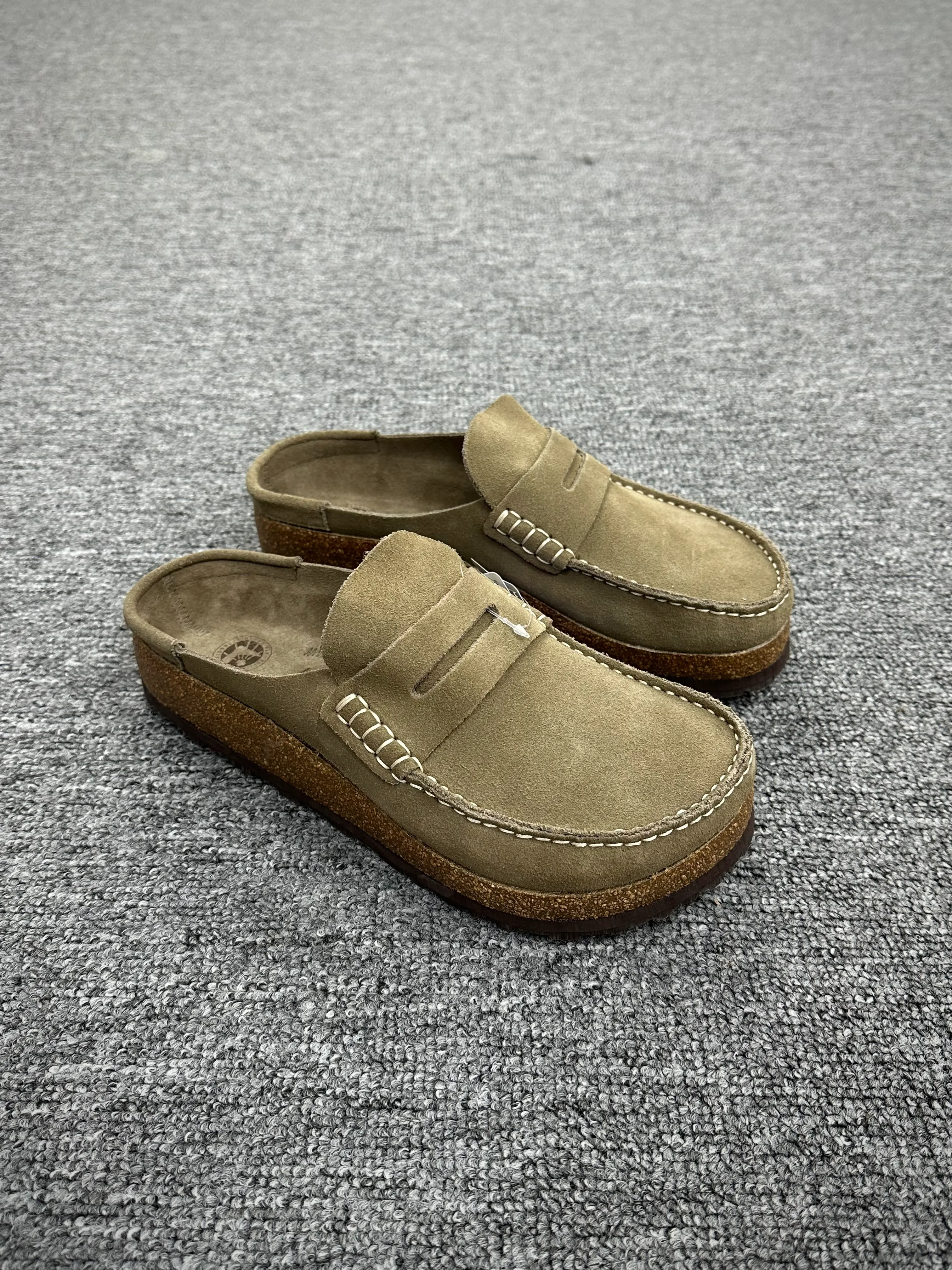 BK Naples Wrapped “Camel” Suede Loafer Clogs