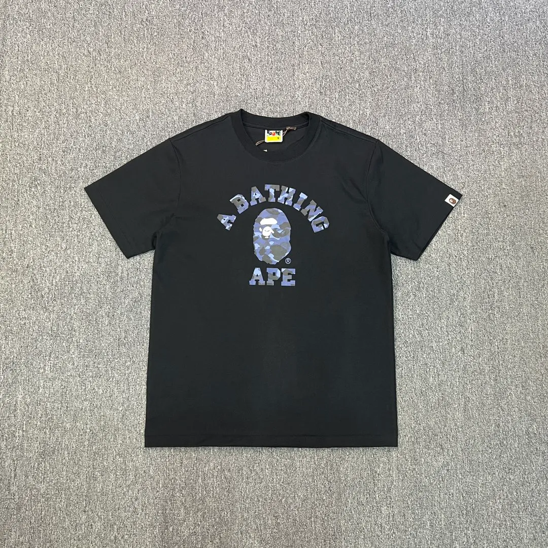 BAPE Blue Camo Ape Head Graphic T-Shirt